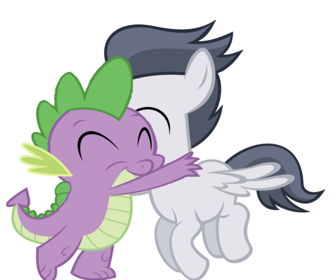 Size: 677x563 | Tagged: safe, derpibooru import, edit, editor:undeadponysoldier, rumble, spike, dragon, pegasus, pony, colt, cute, daaaaaaaaaaaw, eyes closed, floating, gay, happy, hug, male, rumblebetes, rumblespike, shipping, simple background, spikabetes, spread wings, white background, wings