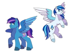 Size: 1280x854 | Tagged: safe, artist:itstechtock, derpibooru import, oc, oc:blizzard blitz, oc:midnight blaze, unofficial characters only, pegasus, pony, male, simple background, stallion, transparent background