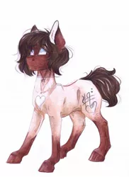Size: 1280x1758 | Tagged: safe, artist:scootiegp, derpibooru import, oc, earth pony, pony, full body, male, simple background, smiling, stallion, traditional art, white background