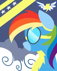 Size: 3500x4375 | Tagged: safe, artist:graphene, derpibooru import, rainbow dash, pegasus, pony, clothes, female, goggles, lineless, mare, minimalist, modern art, solo, uniform, wonderbolts, wonderbolts uniform