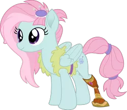 Size: 5724x4953 | Tagged: safe, artist:digimonlover101, derpibooru import, kerfuffle, pegasus, pony, rainbow roadtrip, absurd resolution, amputee, female, mare, prosthetic leg, prosthetic limb, prosthetics, simple background, smiling, solo, transparent background, vector