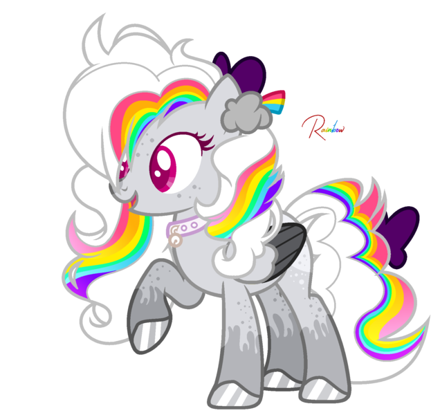 Size: 1784x1684 | Tagged: dead source, safe, artist:crescentartist, derpibooru import, oc, oc:rainbow cloud, pegasus, pony, female, mare, simple background, solo, transparent background