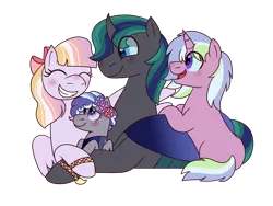 Size: 2048x1536 | Tagged: safe, artist:kindheart525, artist:peep-dis, derpibooru import, oc, oc:philia agape armet, oc:swan lake, changepony, hybrid, pegasus, pony, unicorn, kindverse, bracelet, female, friendship bracelet, interspecies offspring, jewelry, male, offspring, parent:oc:philia agape armet, parent:oc:swan lake, parent:queen chrysalis, parent:shining armor, parents:oc x oc, parents:shining chrysalis, straight