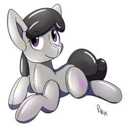 Size: 2867x2867 | Tagged: safe, artist:ponballoon, deleted from derpibooru, derpibooru import, octavia melody, inflatable pony, pony, inflatable, inflatable toy, lying down, pool toy, shiny, smiling