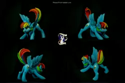 Size: 11096x7402 | Tagged: safe, artist:ramiras, artist:shuxer59, artist:v747, derpibooru import, rainbow dash, pegasus, pony, absurd resolution, craft, female, irl, iwtcird, mare, meme, photo, raised tail, sculpture, solo, spread wings, tail, wings