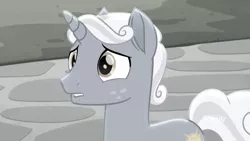 Size: 1366x768 | Tagged: safe, derpibooru import, screencap, sunny skies, pony, rainbow roadtrip, desaturated, discovery family logo, grayscale, hope hollow, monochrome, palindrome get, road, sad, solo