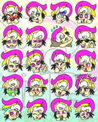 Size: 600x750 | Tagged: safe, artist:calena, derpibooru import, part of a set, oc, oc:trinity deblanc, unofficial characters only, pony, blushing, emote, icon, profile, profile picture, set:trinity emotes, solo, x eyes