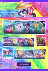 Size: 720x1077 | Tagged: safe, derpibooru import, applejack, fluttershy, pinkie pie, rainbow dash, rarity, sci-twi, spike, sunset shimmer, twilight sparkle, twilight sparkle (alicorn), alicorn, equestria girls, equestria girls series, my little pony: the movie, equestria girls logo, fashion photo booth, friendship quests, humane five, humane seven, humane six, mane seven, mane six, school of friendship, website