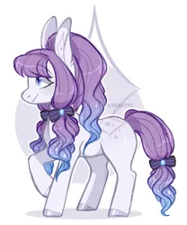 Size: 441x531 | Tagged: safe, artist:sararini, derpibooru import, oc, unofficial characters only, earth pony, pony, bow, female, hair bow, mare, solo, tail bow