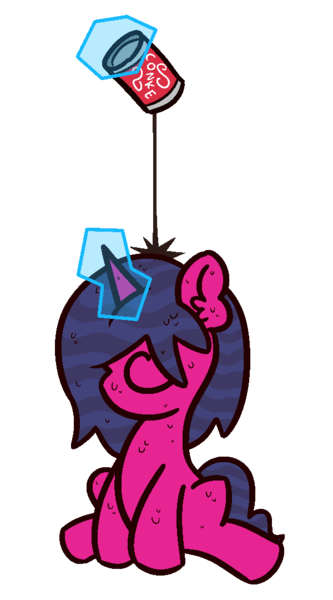 Size: 600x1080 | Tagged: safe, artist:threetwotwo32232, derpibooru import, oc, oc:fizzy pop, pony, unicorn, coke, female, levitation, magic, mare, newbie artist training grounds, soda, solo, telekinesis