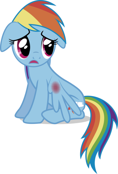 Size: 3842x5644 | Tagged: semi-grimdark, artist:j5a4, derpibooru import, rainbow dash, pegasus, pony, abuse, bruised, dashabuse, female, floppy ears, frown, hooves, looking away, mare, open mouth, rose of life, sad, simple background, sitting, solo, transparent background, vector, wings