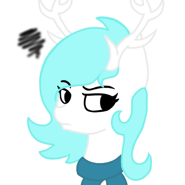 Size: 1080x1080 | Tagged: annoyed, art, artist:breeze the peryton, clothes, deer, deer pony, derpibooru import, digital art, drawing, hybrid, oc, oc:breeze the peryton, original species, peryton, safe, scarf