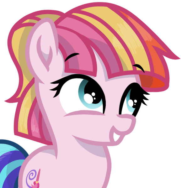 Size: 767x798 | Tagged: safe, artist:rainbow eevee, derpibooru import, toola roola, pony, cute, female, filly, roolabetes, simple background, smiling, solo, transparent background