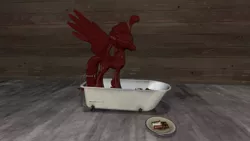 Size: 1920x1080 | Tagged: 3d, amateur scene construction, artist:ganymedeskies, bath, bathtub, chocolate, chocolate bath, chocolate covered, classical hippogriff, derpibooru import, food, gmod, hippogriff, my little pony: the movie, princess skystar, safe