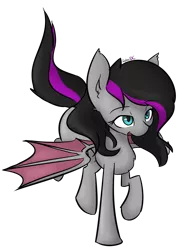 Size: 1604x2061 | Tagged: safe, artist:spheedc, derpibooru import, oc, oc:scarrly, unofficial characters only, bat pony, pony, digital art, female, mare, simple background, solo, transparent background