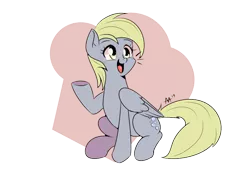 Size: 842x595 | Tagged: safe, artist:shelltoon, derpibooru import, derpy hooves, pegasus, pony, female, food, muffin, newbie artist training grounds, simple background, sitting, solo, transparent, transparent background