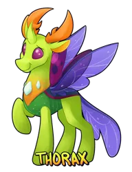 Size: 1280x1670 | Tagged: artist:luximus17, changedling, changeling, cute, derpibooru import, king thorax, male, raised leg, safe, simple background, solo, spread wings, thorabetes, thorax, transparent background, wings