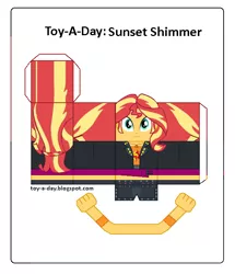 Size: 600x699 | Tagged: safe, artist:grapefruitface1, derpibooru import, sunset shimmer, equestria girls, equestria girls series, arts and crafts, craft, geode of empathy, magical geodes, papercraft, printable, toy a day