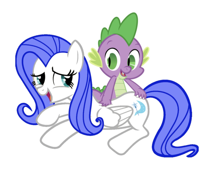 Size: 750x603 | Tagged: safe, derpibooru import, edit, editor:undeadponysoldier, spike, oc, oc:derpibooru, ponified, dragon, pegasus, pony, derpibooru, back scratching, canon x oc, cute, derpibooru ponified, female, looking at each other, male, mare, meta, not a duplicate, open mouth, reupload, shipping, simple background, spikebooru, straight, white background