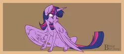 Size: 1280x556 | Tagged: safe, artist:bbru4r, derpibooru import, twilight sparkle, twilight sparkle (alicorn), alicorn, pony, birb, birbhoers, biting, cheek fluff, colored hooves, colored pupils, cute, ear fluff, eye clipping through hair, eye sparkles, eyebrows visible through hair, female, grooming, mare, nom, preening, realistic horse legs, sitting, solo, twiabetes, wing bite, wingding eyes