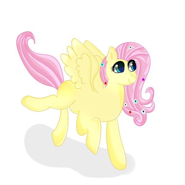 Size: 3000x3000 | Tagged: safe, artist:rain wing, derpibooru import, fluttershy, pony, cute, flower, simple background, solo, white background, wings