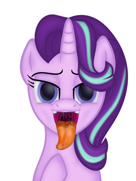 Size: 4200x5600 | Tagged: suggestive, artist:emu34b, derpibooru import, starlight glimmer, pony, unicorn, absurd resolution, blushing, drool, female, hooves, maw, mawshot, open mouth, simple background, solo, solo female, tongue out, vector