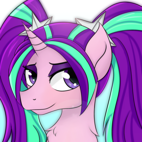 Size: 3000x3000 | Tagged: safe, artist:dashy21, derpibooru import, aria blaze, ponified, pony, unicorn, ariabetes, cute, solo, species swap