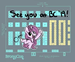 Size: 1024x850 | Tagged: safe, artist:mulberrytarthorse, derpibooru import, oc, oc:mulberry tart, unofficial characters only, pony, bronycon, announcement, marketplace, solo, table, vendor