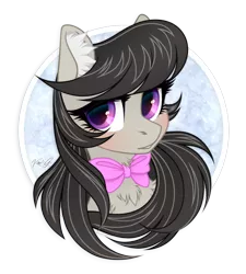 Size: 1350x1500 | Tagged: safe, artist:vird-gi, derpibooru import, octavia melody, earth pony, pony, blushing, bow, bust, chest fluff, cute, ear fluff, female, looking at you, mare, neck bow, portrait, solo, tavibetes
