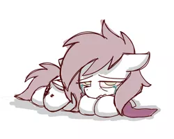 Size: 2560x2048 | Tagged: safe, artist:sugar morning, derpibooru import, oc, oc:depression, unofficial characters only, pegasus, pony, clothes, crying, depressed, lying down, red eyes, sad, scarf, simple background, solo, white background