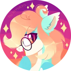 Size: 700x700 | Tagged: safe, artist:sonnatora, derpibooru import, oc, oc:sweet riot, unofficial characters only, bat pony, pony, bat pony oc, bat wings, glasses, icon, solo, wings
