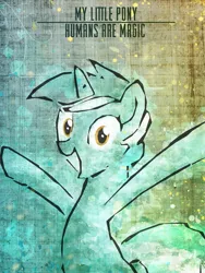 Size: 675x900 | Tagged: safe, artist:mlp-frank, derpibooru import, part of a set, lyra heartstrings, pony, humie, irrational exuberance, part of a series, smiling, solo, title drop