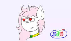 Size: 1222x710 | Tagged: safe, artist:dao, derpibooru import, oc, oc:snowiine blurose, pony, unicorn, dao, jewelry, necklace, solo, unamused