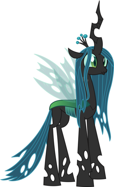 Size: 1684x2770 | Tagged: artist:sketchmcreations, changeling, changeling queen, derpibooru import, disguise, disguised changeling, female, ocellus, queen chrysalis, safe, simple background, smiling, solo, transparent background, vector, what lies beneath