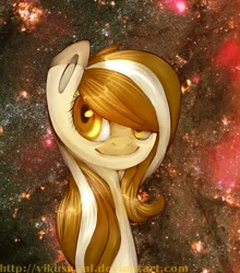 Size: 1054x1200 | Tagged: safe, artist:vikuskaal, derpibooru import, oc, oc:cookie, unofficial characters only, earth pony, pony, female, mare, smiling, solo, space