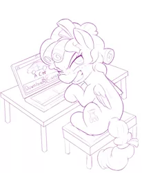 Size: 1000x1216 | Tagged: safe, artist:dstears, derpibooru import, cozy glow, pegasus, pony, car, computer, cozybetes, cute, evil, evil grin, female, filly, grin, laptop computer, lineart, looking back, piracy, pony keyboard, pure concentrated unfiltered evil of the utmost potency, pure unfiltered evil, smiling, solo, you wouldn't download a car