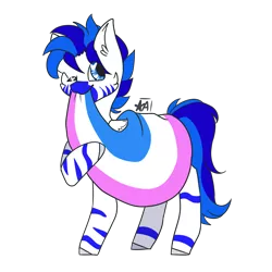 Size: 2000x2000 | Tagged: safe, artist:stara, derpibooru import, oc, oc:fifty percent, hybrid, pegasus, pony, zony, colored, cute, flag, flat colors, heterosexual, heterosexual flag, pride, solo