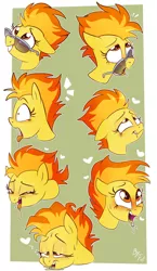 Size: 869x1500 | Tagged: suggestive, artist:fuf, derpibooru import, spitfire, pegasus, pony, ahegao, blushing, drool, expressions, facial expressions, female, image, implied sex, jpeg, lewd emotions, mare, open mouth, smiling, solo, solo female, sunglasses, tongue out