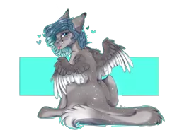 Size: 3349x2554 | Tagged: safe, artist:holoriot, derpibooru import, oc, oc:nara, pegasus, pony, female, mare, solo, two toned wings, wings