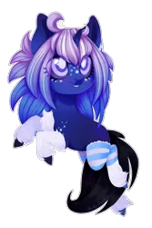 Size: 730x1090 | Tagged: safe, artist:shady-bush, derpibooru import, oc, oc:moon shine, pony, unicorn, chibi, clothes, female, mare, simple background, socks, solo, transparent background