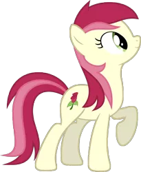 Size: 6000x7314 | Tagged: safe, artist:delectablecoffee, derpibooru import, roseluck, earth pony, pony, .ai available, absurd resolution, female, looking up, mare, raised hoof, simple background, smiling, solo, transparent background, vector