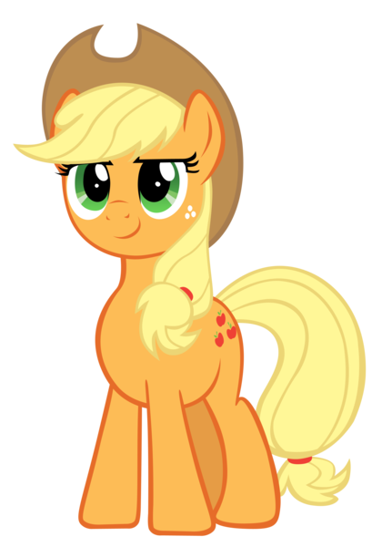 Size: 2000x2782 | Tagged: safe, artist:takua770, derpibooru import, applejack, earth pony, pony, female, high res, mare, simple background, smiling, solo, transparent background, vector