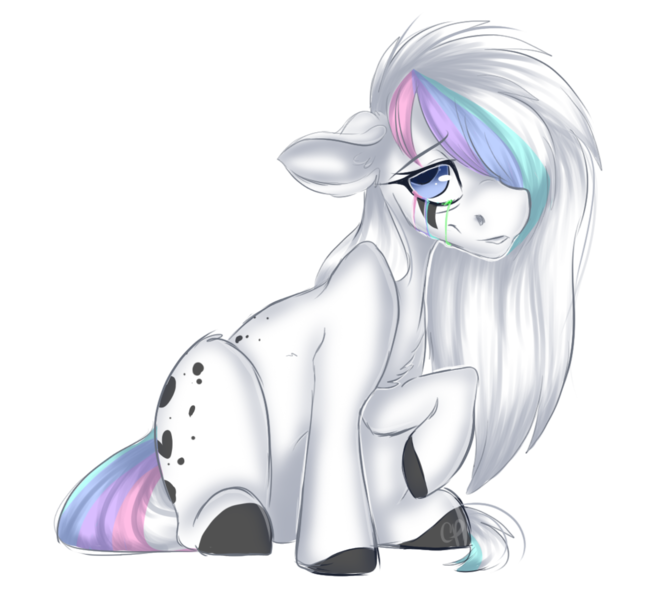 Size: 1064x981 | Tagged: safe, artist:missclaypony, derpibooru import, oc, oc:crying color, earth pony, pony, female, mare, simple background, solo, transparent background