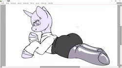 Size: 700x393 | Tagged: safe, artist:xcinnamon-twistx, derpibooru import, oc, unofficial characters only, pony, advertisement, butt, clothes, commission, glasses, pantyhose, shirt, skirt, socks, solo, stockings, teacher, thigh highs, tight clothing, tights, your character here