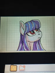 Size: 900x1200 | Tagged: safe, artist:elskafox, derpibooru import, oc, oc:cosmia nebula, pony, bust, nintendo ds, photo, portrait, solo