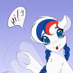 Size: 2000x2000 | Tagged: safe, artist:skitsniga, derpibooru import, oc, oc:marussia, ponified, pony, mlem, nation ponies, russia, silly, single, solo, tongue out, waving