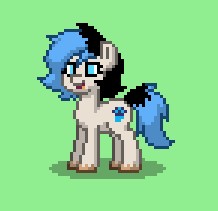 Size: 218x211 | Tagged: safe, derpibooru import, oc, oc:danielle wolfster, oc:wolfster dan, earth pony, pony, pony town, female, mare, pixel art, rule 63, simple background, solo