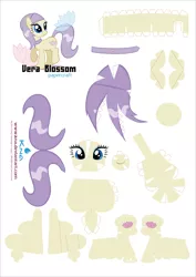 Size: 2481x3508 | Tagged: safe, artist:kna, derpibooru import, aloe, lotus blossom, vera, earth pony, pony, craft, flower, not rarity, papercraft, spa pony