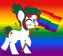Size: 3600x3216 | Tagged: safe, alternate version, artist:razorbladetheunicron, derpibooru import, oc, oc:thrill seeker, unofficial characters only, earth pony, pony, base used, female, flag, gay pride, gay pride flag, heart, lesbian, mare, markings, ponysona, pride, pride flag, pride month, rainbow, solo