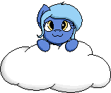Size: 157x132 | Tagged: safe, artist:yannerino, derpibooru import, oc, oc:wind shear, unofficial characters only, pegasus, pony, animated, cloud, cute, floating, happy, on a cloud, pixel art, simple background, sitting, sitting on cloud, transparent background